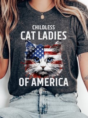 Childless Cat Lady Meme Shirt Kamala Harris 2024 Shirt Madam President Tee Childless Cat Lady Shirt riracha 5