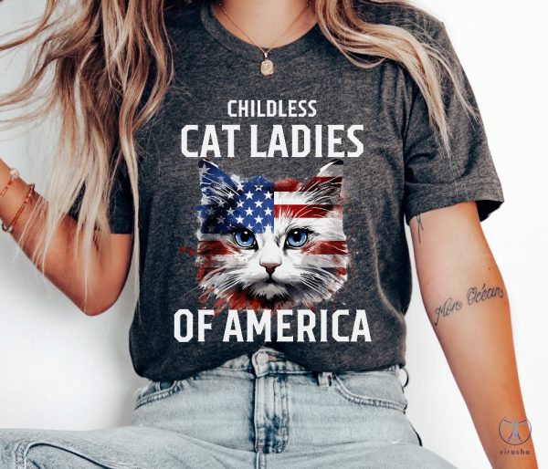 Childless Cat Lady Meme Shirt Kamala Harris 2024 Shirt Madam President Tee Childless Cat Lady Shirt riracha 5