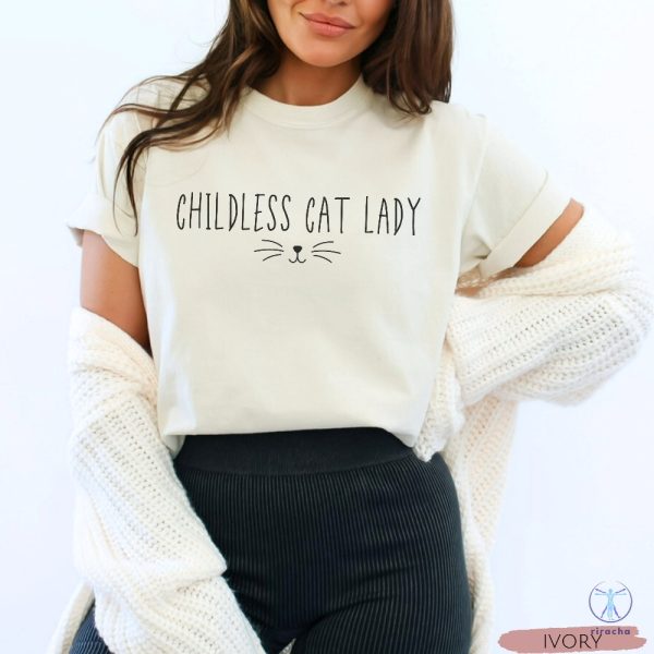 Childless Cat Lady Tshirt 2024 Election Political Shirts Childless Cat Lady Shirt riracha 4