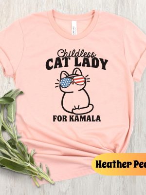 Childless Cat Lady For Kamala Shirt Vote Blue 2024 Democrat Tshirt Pro Democracy Tee Childless Cat Lady Shirt riracha 2