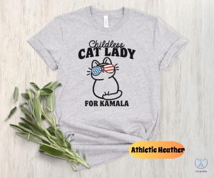 Childless Cat Lady For Kamala Shirt Vote Blue 2024 Democrat Tshirt Pro Democracy Tee Childless Cat Lady Shirt riracha 4