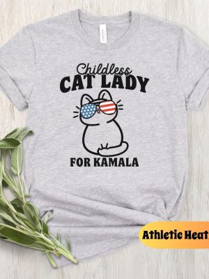 Childless Cat Lady For Kamala Shirt Vote Blue 2024 Democrat Tshirt Pro Democracy Tee Childless Cat Lady Shirt riracha 4