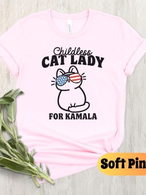 Childless Cat Lady For Kamala Shirt Vote Blue 2024 Democrat Tshirt Pro Democracy Tee Childless Cat Lady Shirt riracha 5