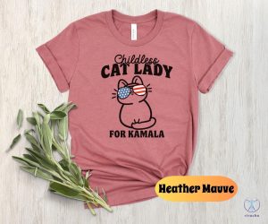 Childless Cat Lady For Kamala Shirt Vote Blue 2024 Democrat Tshirt Pro Democracy Tee Childless Cat Lady Shirt riracha 7