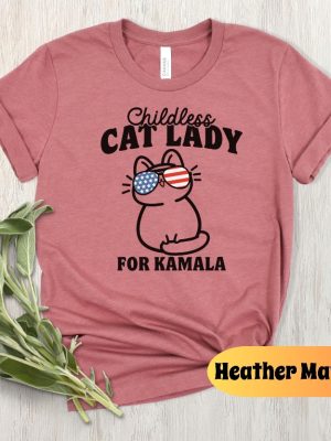 Childless Cat Lady For Kamala Shirt Vote Blue 2024 Democrat Tshirt Pro Democracy Tee Childless Cat Lady Shirt riracha 7