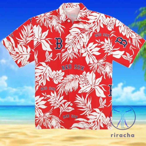 Red Sox Hawaiian Shirt Red Sox Button Up Shirt riracha 1