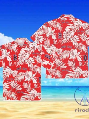 Red Sox Hawaiian Shirt Red Sox Button Up Shirt riracha 3