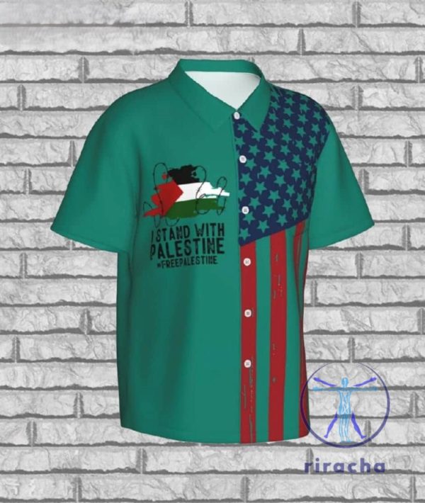 I Stand With Palestine For Their Freedom Free Palestine Hawaiian Shirt I Stand With Palestine Hawaiian Shirt riracha 1