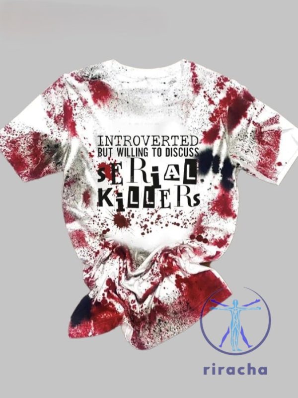 Womens Serial Killer Print T Shirt Womens Serial Killer Shirt riracha 1