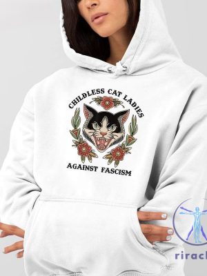 Childless Cat Ladies Against Fascism Shirt Childless Cat Lady T Shirt Childless Cat Lady Shirt riracha 3