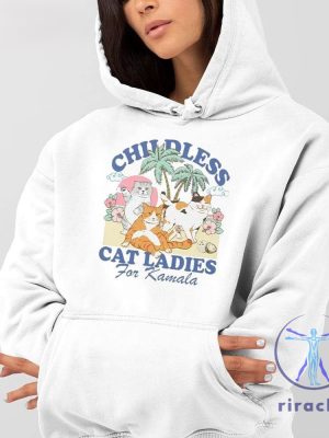 Childless Cat Lady For Kamala Harris Shirt Childless Cat Lady T Shirt Childless Cat Lady Shirt riracha 2