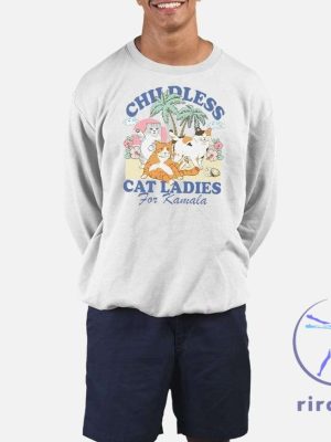 Childless Cat Lady For Kamala Harris Shirt Childless Cat Lady T Shirt Childless Cat Lady Shirt riracha 3