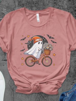 Halloween Ghost Shirt Cute Ghost Shirt Womens Halloween Shirt Ghost Face Costume Shirt Ghost Bike Shirt riracha 2