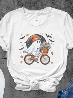 Halloween Ghost Shirt Cute Ghost Shirt Womens Halloween Shirt Ghost Face Costume Shirt Ghost Bike Shirt riracha 4