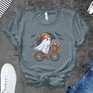 Halloween Ghost Shirt Cute Ghost Shirt Womens Halloween Shirt Ghost Face Costume Shirt Ghost Bike Shirt riracha 5