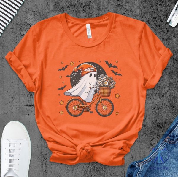 Halloween Ghost Shirt Cute Ghost Shirt Womens Halloween Shirt Ghost Face Costume Shirt Ghost Bike Shirt riracha 7