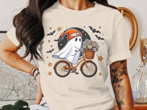 Halloween Ghost Shirt Cute Ghost Shirt Womens Halloween Shirt Ghost Face Costume Shirt Ghost Bike Shirt riracha 9