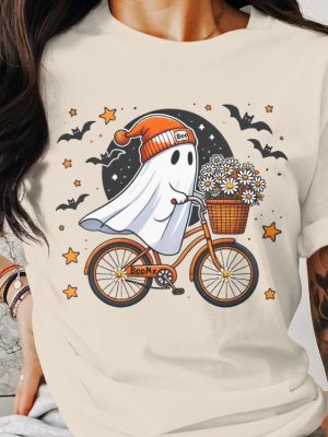 Halloween Ghost Shirt Cute Ghost Shirt Womens Halloween Shirt Ghost Face Costume Shirt Ghost Bike Shirt riracha 9