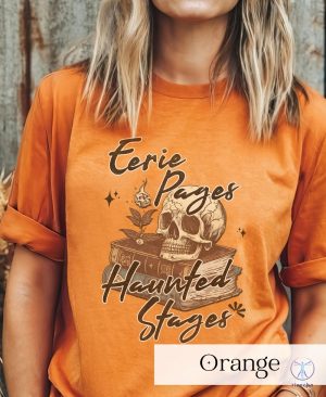 Bookish Halloween Shirt Spooky Funny Halloween Shirt Halloween Reading Shirt Haunted Stages Shirt riracha 6