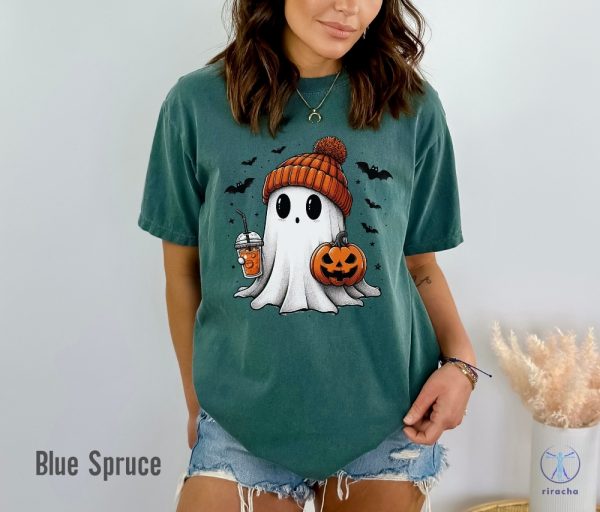 Halloween Ghost Shirt Cute Ghost Shirt Womens Halloween Shirt Cute Fall Shirt Spooky Season Shirt riracha 5