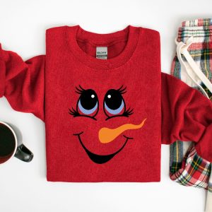 Snowwoman Face Christmas Shirt Cute Holiday Tee Jeezy The Snowman Shirt Snowman Shirt Jeezy riracha 2