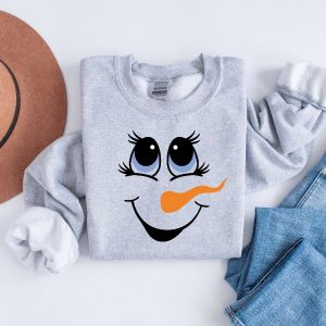 Snowwoman Face Christmas Shirt Cute Holiday Tee Jeezy The Snowman Shirt Snowman Shirt Jeezy riracha 3