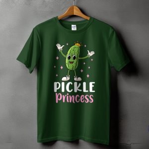 Cartoon Pickle Princess T Shirt Cute Pickle Character Royalty Graphic Fun Quirky Tee Pickle Princess Shirt riracha 2