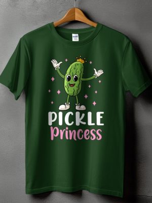 Cartoon Pickle Princess T Shirt Cute Pickle Character Royalty Graphic Fun Quirky Tee Pickle Princess Shirt riracha 2