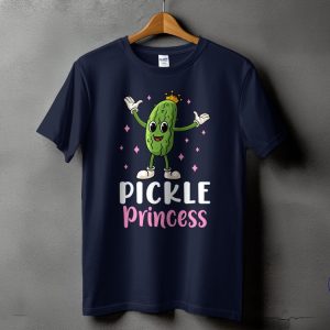 Cartoon Pickle Princess T Shirt Cute Pickle Character Royalty Graphic Fun Quirky Tee Pickle Princess Shirt riracha 3