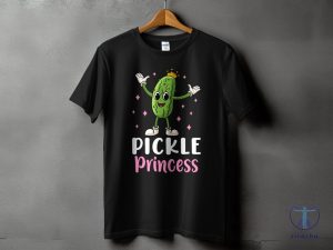 Cartoon Pickle Princess T Shirt Cute Pickle Character Royalty Graphic Fun Quirky Tee Pickle Princess Shirt riracha 4