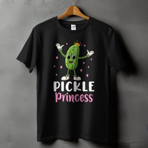 Cartoon Pickle Princess T Shirt Cute Pickle Character Royalty Graphic Fun Quirky Tee Pickle Princess Shirt riracha 4