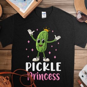 Cartoon Pickle Princess T Shirt Cute Pickle Character Royalty Graphic Fun Quirky Tee Pickle Princess Shirt riracha 6