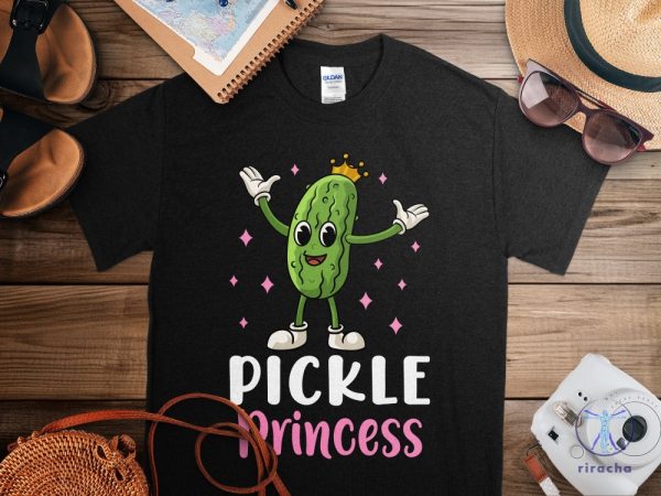 Cartoon Pickle Princess T Shirt Cute Pickle Character Royalty Graphic Fun Quirky Tee Pickle Princess Shirt riracha 6