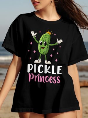 Cartoon Pickle Princess T Shirt Cute Pickle Character Royalty Graphic Fun Quirky Tee Pickle Princess Shirt riracha 7