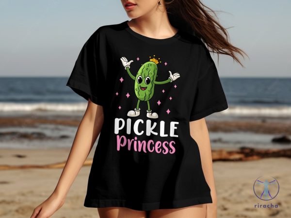 Cartoon Pickle Princess T Shirt Cute Pickle Character Royalty Graphic Fun Quirky Tee Pickle Princess Shirt riracha 7