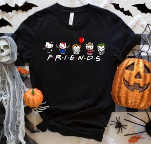 Custom Hello Kitty Friends Halloween Sweatshirt Horror Movie Characters Hello Kitty Halloween T Shirt riracha 3