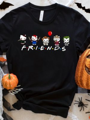 Custom Hello Kitty Friends Halloween Sweatshirt Horror Movie Characters Hello Kitty Halloween T Shirt riracha 3