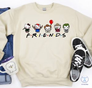 Custom Hello Kitty Friends Halloween Sweatshirt Horror Movie Characters Hello Kitty Halloween T Shirt riracha 5