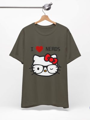 Unisex I Love Nerds Shirt Hello Kitty Shirt Hello Kitty Nerd Shirt Hello Kitty Nerd T Shirt riracha 4