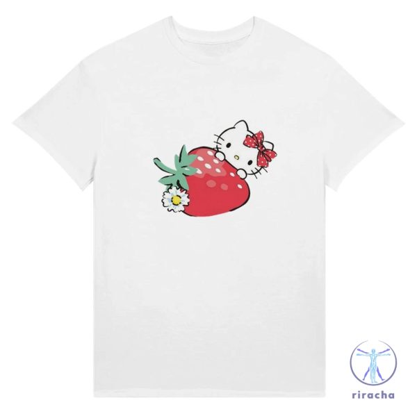 Hello Kitty Kawaii Character Shirt Strawberry Hello Kitty Shirt Hello Kitty Nerd Shirt riracha 1