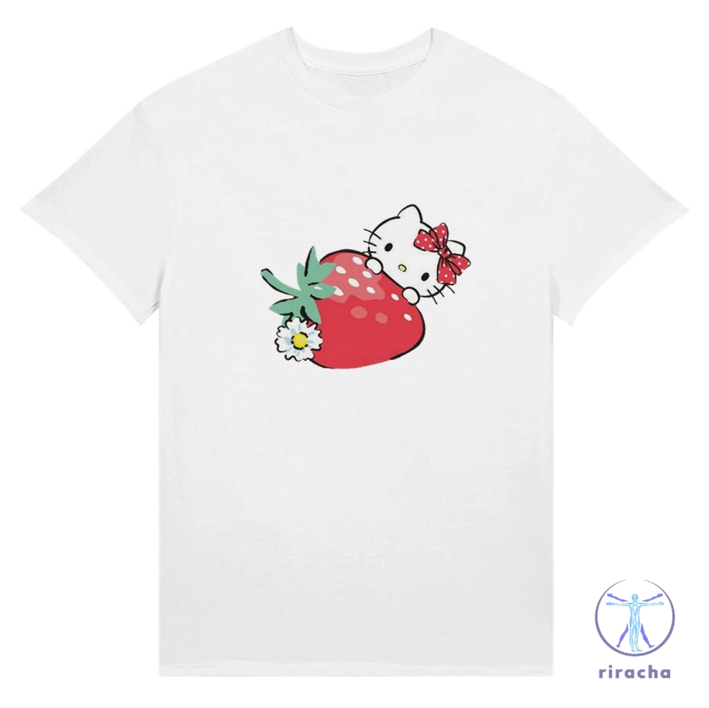 Hello Kitty Kawaii Character Shirt Strawberry Hello Kitty Shirt Hello Kitty Nerd Shirt