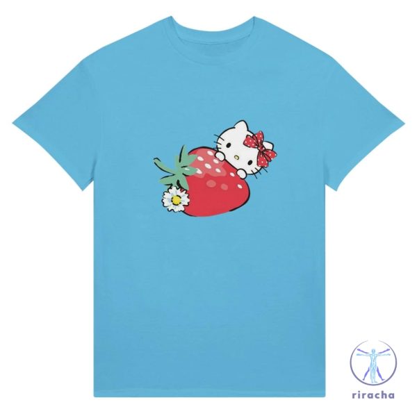 Hello Kitty Kawaii Character Shirt Strawberry Hello Kitty Shirt Hello Kitty Nerd Shirt riracha 2