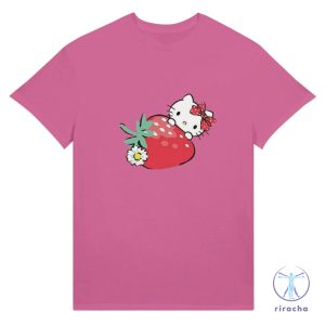 Hello Kitty Kawaii Character Shirt Strawberry Hello Kitty Shirt Hello Kitty Nerd Shirt riracha 3