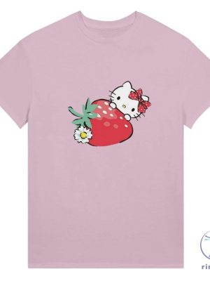 Hello Kitty Kawaii Character Shirt Strawberry Hello Kitty Shirt Hello Kitty Nerd Shirt riracha 4