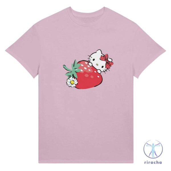 Hello Kitty Kawaii Character Shirt Strawberry Hello Kitty Shirt Hello Kitty Nerd Shirt riracha 4