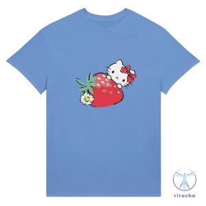 Hello Kitty Kawaii Character Shirt Strawberry Hello Kitty Shirt Hello Kitty Nerd Shirt riracha 5