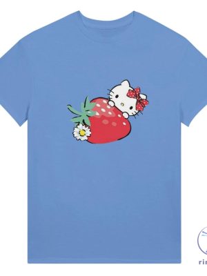 Hello Kitty Kawaii Character Shirt Strawberry Hello Kitty Shirt Hello Kitty Nerd Shirt riracha 5