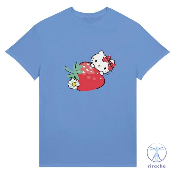 Hello Kitty Kawaii Character Shirt Strawberry Hello Kitty Shirt Hello Kitty Nerd Shirt riracha 5