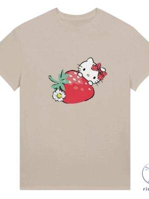 Hello Kitty Kawaii Character Shirt Strawberry Hello Kitty Shirt Hello Kitty Nerd Shirt riracha 6