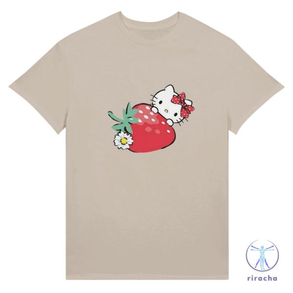 Hello Kitty Kawaii Character Shirt Strawberry Hello Kitty Shirt Hello Kitty Nerd Shirt riracha 6